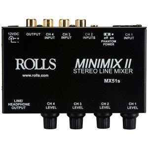 Main product image for Rolls MX51s Mini-Mix II 4-Ch Mixer with Headphon 245-044